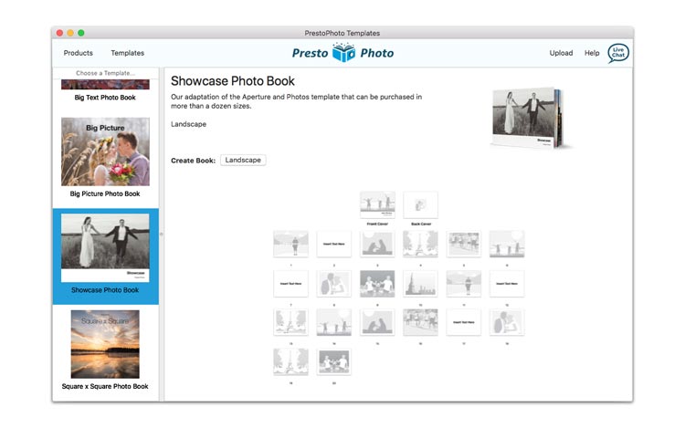 Use the Presto Photo Templates App