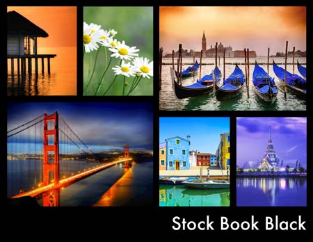 Stock Book Black Template Cover