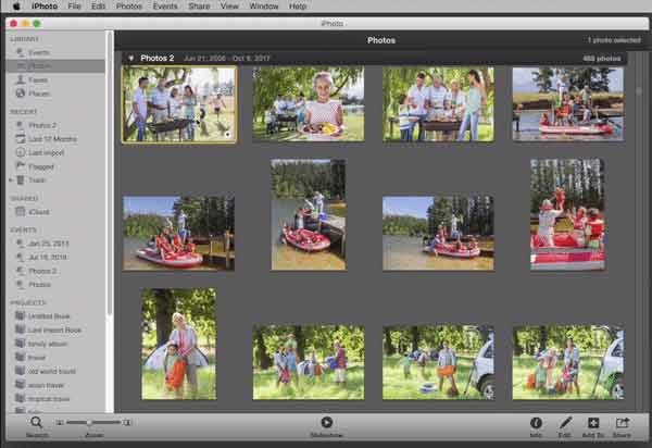 Creating an Album in iPhoto