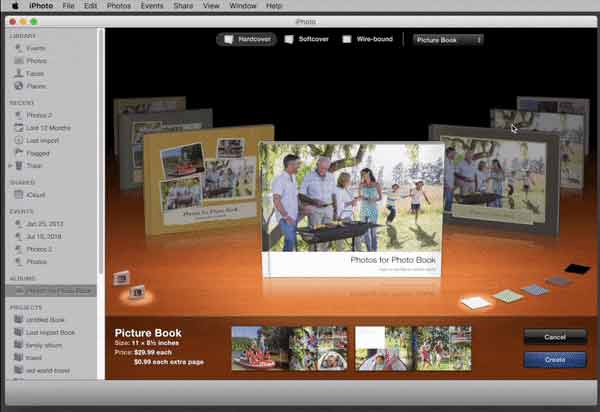 Switching between Apple Photo Book Themes
