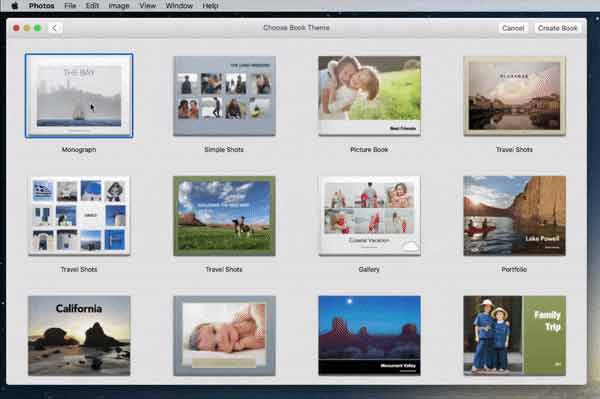 Select a photo book theme