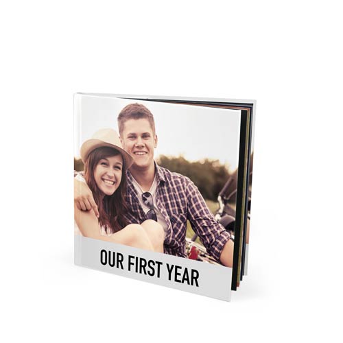 8x8 Layflat Hardcover Photo Book with Velvet 250 Hinged Photo Paper