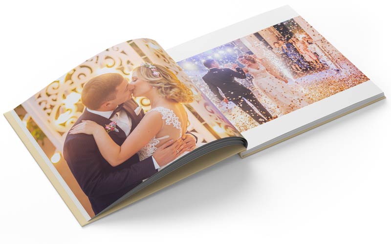Square Photo Book of a Wedding