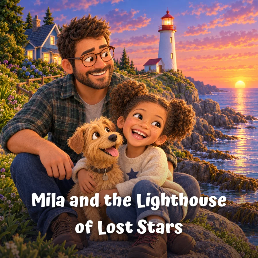 Front cover: Mila and the Lighthouse of Lost Stars