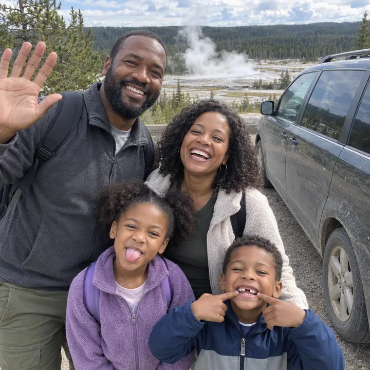 A family photo, sent with the message