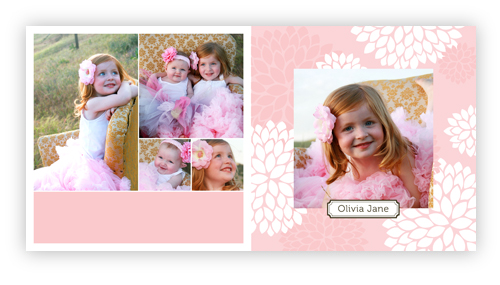 Pink Dahlia Template