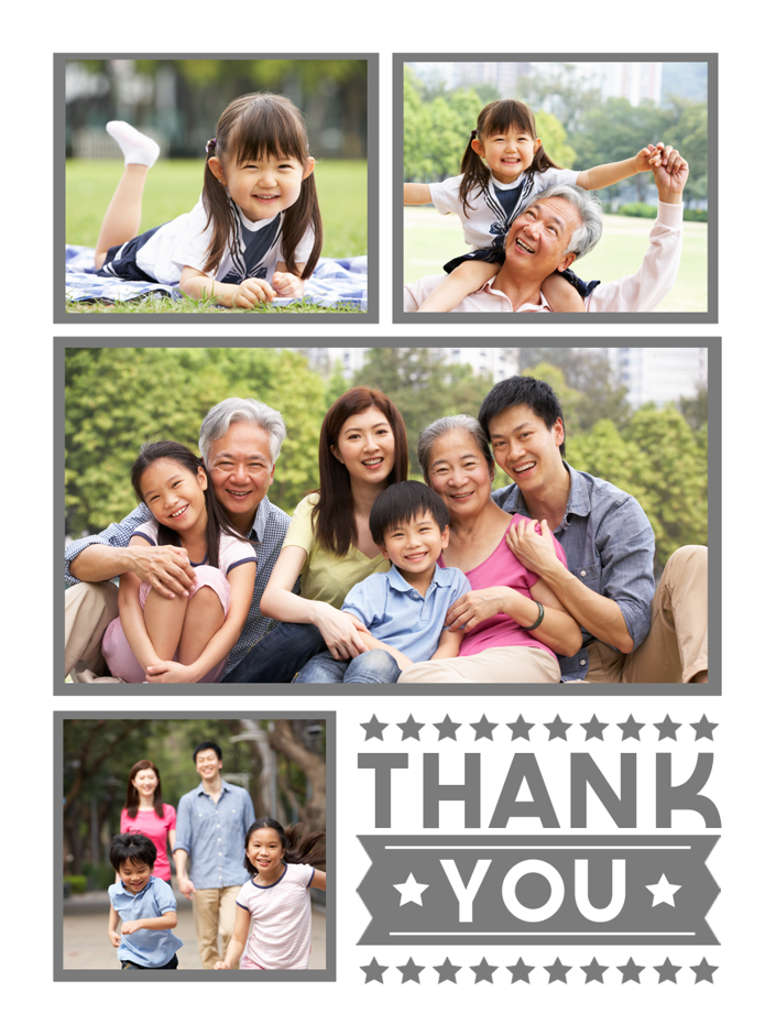 Thank You Card Stacked Template