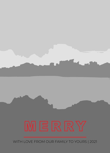 1-Up Full Bleed + Merry Greeting (Red)