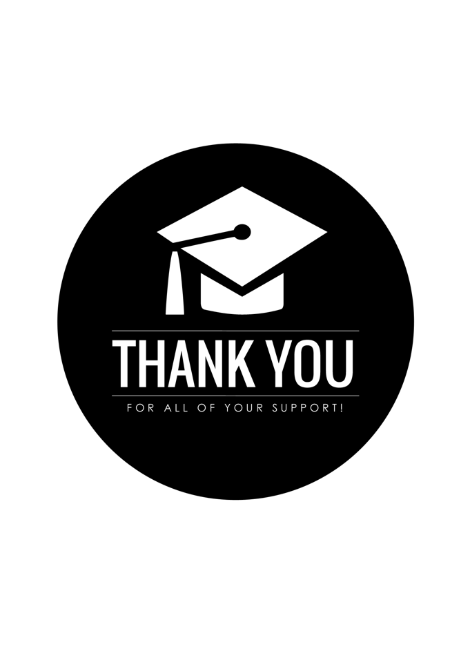 Graduation Simple Thank You Card Template