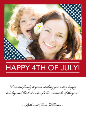 4th of July Notes Card