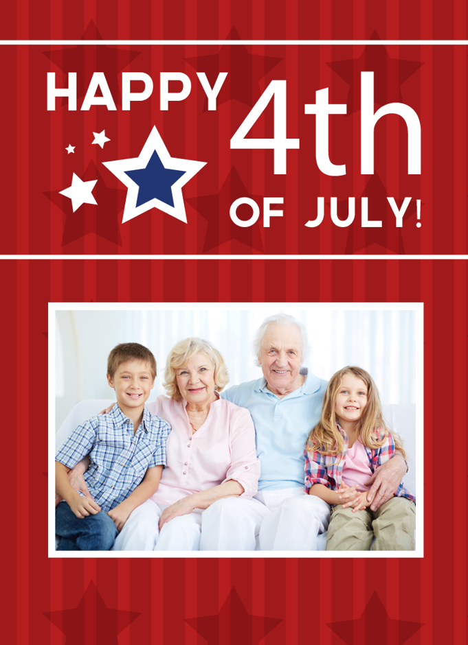 Fourth of July Family Card Template