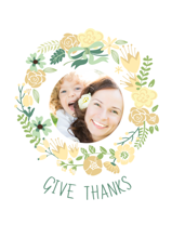 Floral Give Thanks Card
