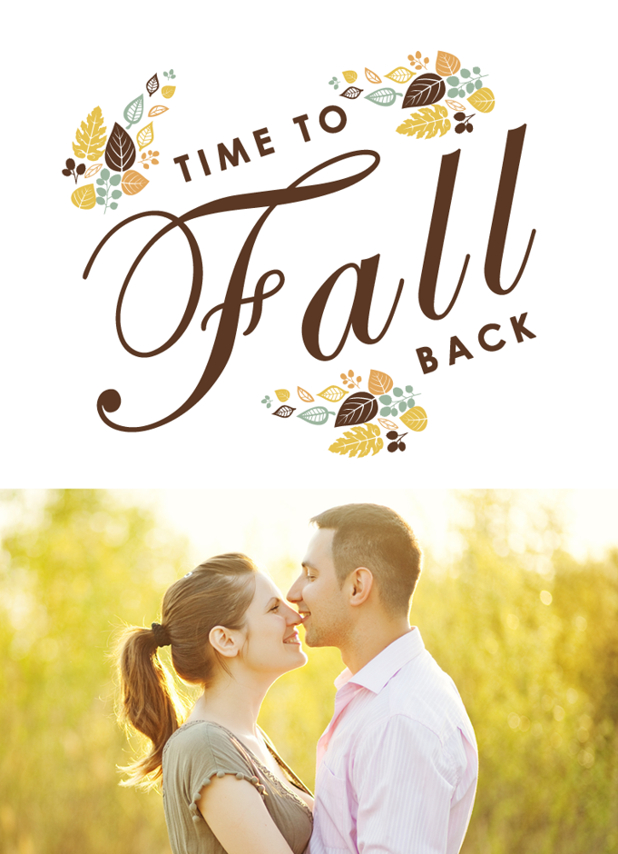 Fall Back Card Template Template