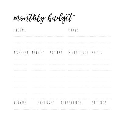 Monthly Budget