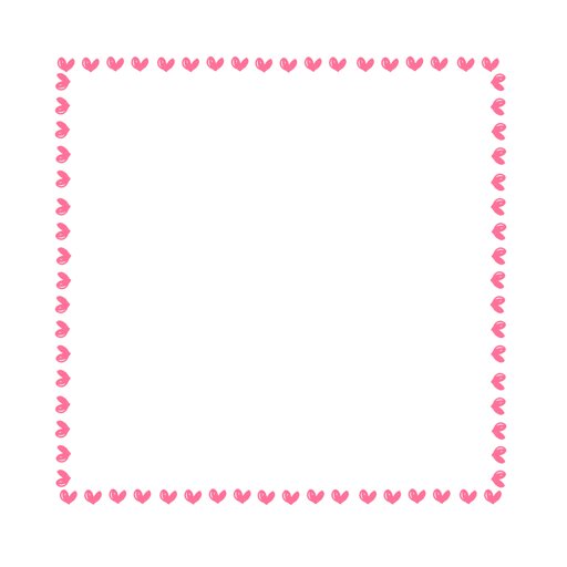 Border - Hearts - Pink