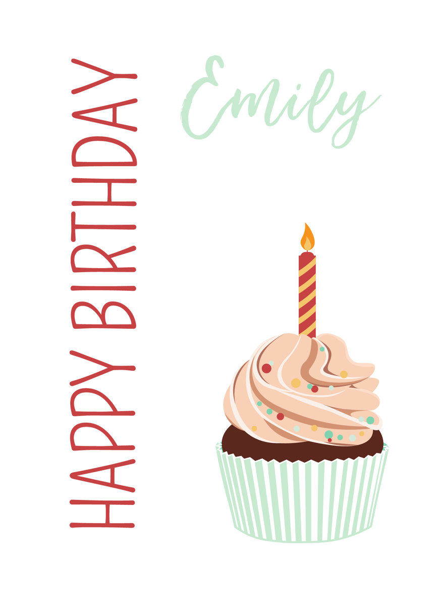 Birthday Cupcake Template