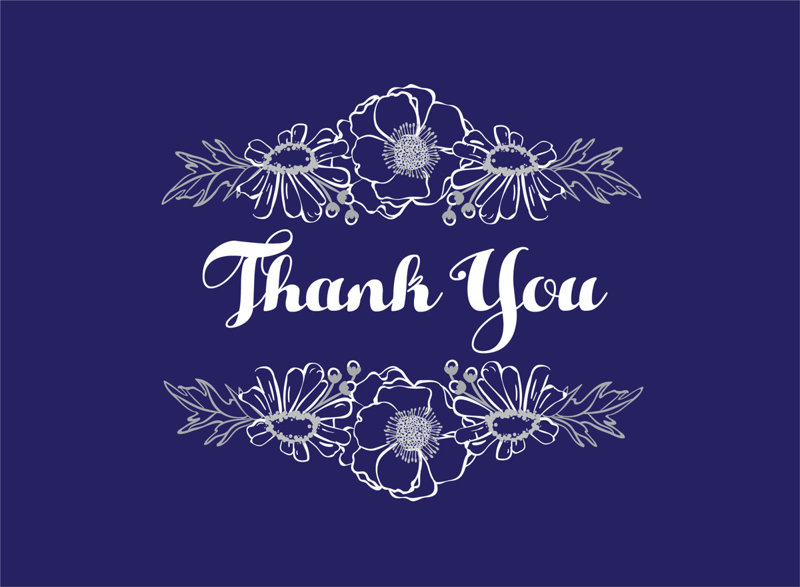 Thank You Flowers Inverted