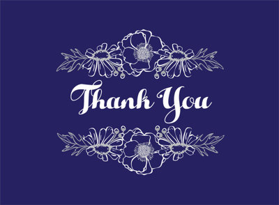 Thank You - Flowers - Inverted