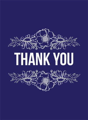 Thank You - Flowers - Inverted