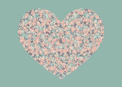 Floral Heart Card Template