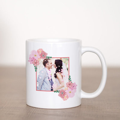 Floral Square Mug Coffee Mug Template