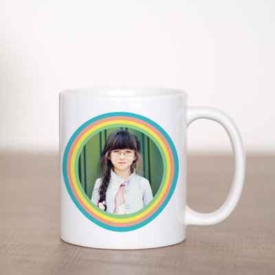 Rainbow Cirlce Coffee Mug Template