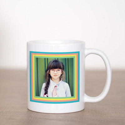 Rainbow Square Coffee Mug Template