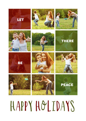 Let There Be Peace Greeting Card Template