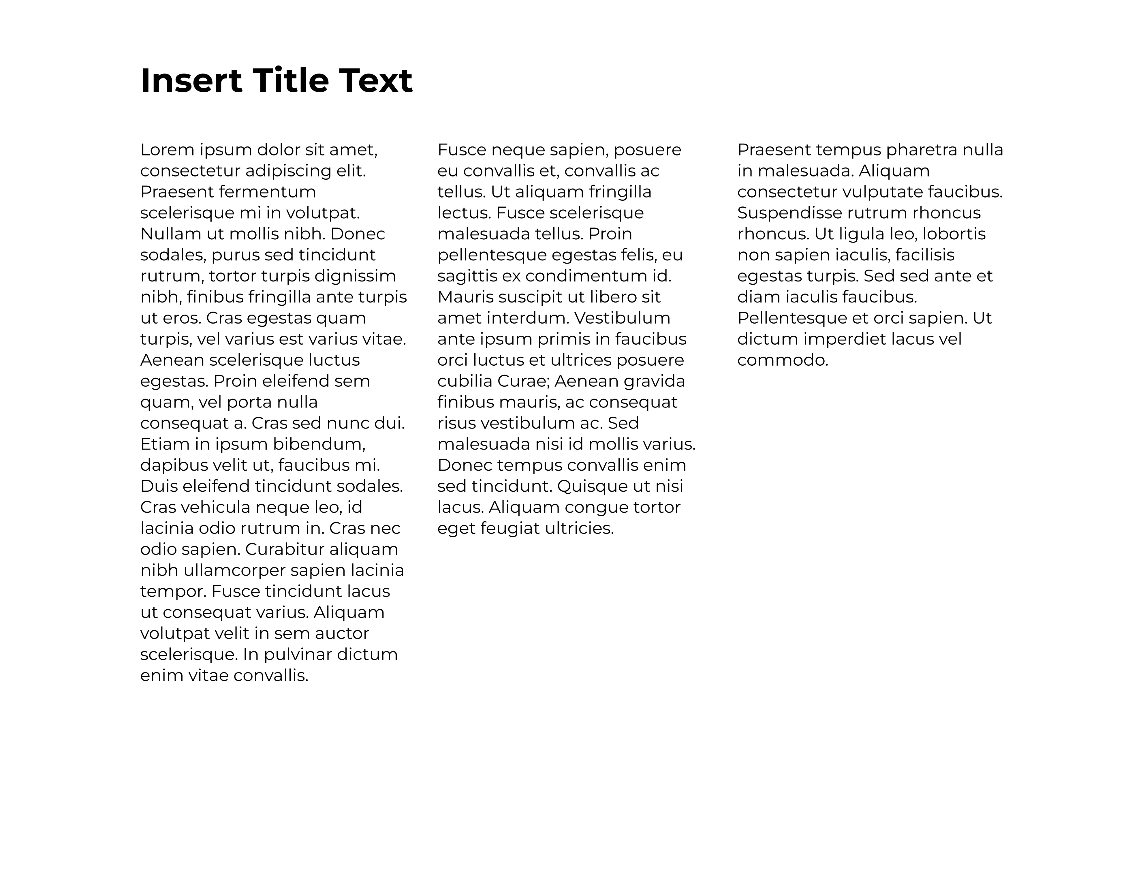 Text 3 Column + Title