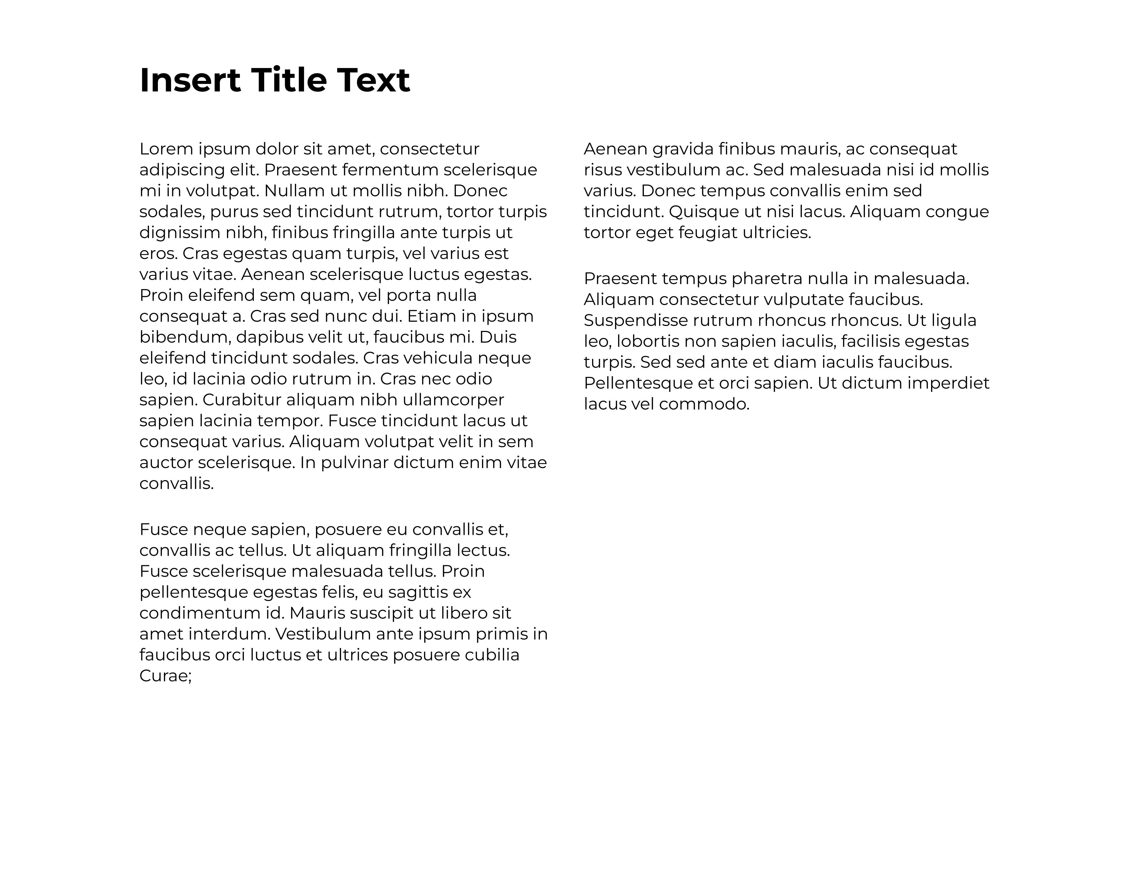 Text 2 Column + Title