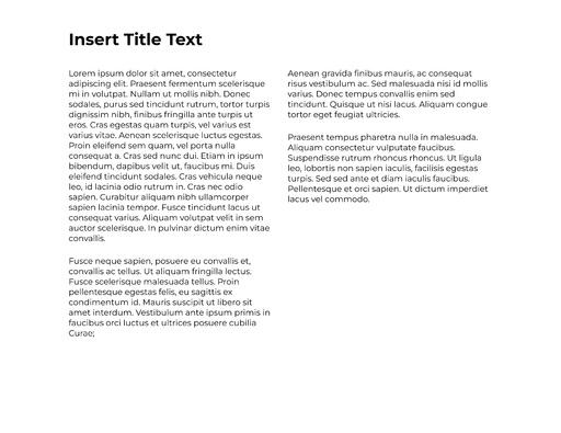 Text 2 Column + Title