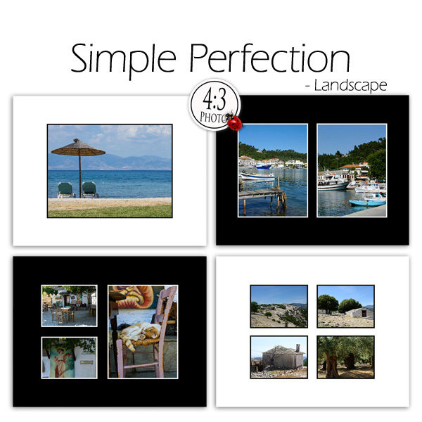 Simple Perfection - Landscape (4:3 photos) Template