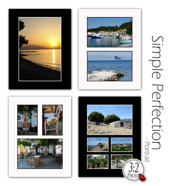 Simple Perfection - Portrait (3:2 photos) Template