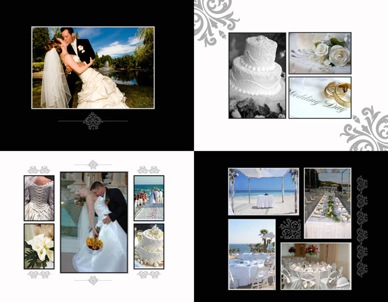 Wedding elegant scrolls Template