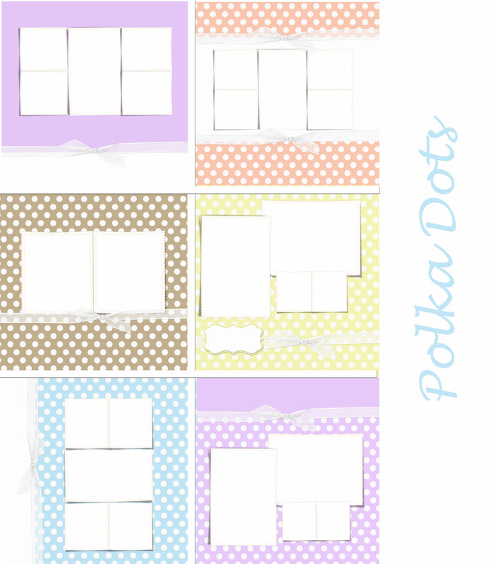 Polka Dots 12 x 12 Template