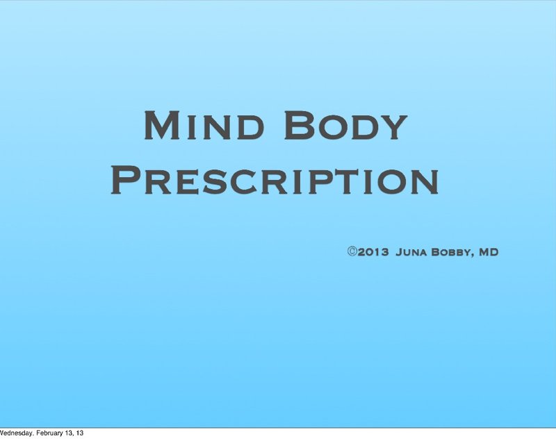 Mind Body Prescription