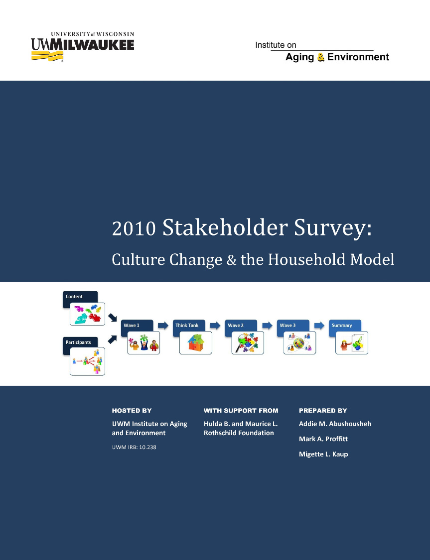 2010 Stakeholder Survey: Culture Change & The Household Model