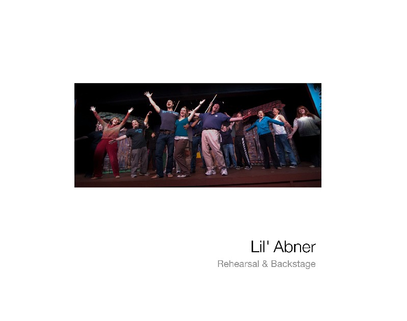 Lil' Abner Rehearsal & Backstage