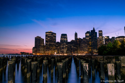 View of the financial district (NYC) from Brooklyn Heights
