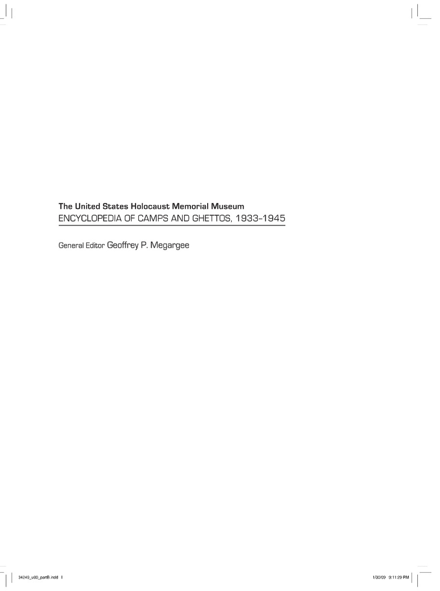 Geoffrey P. Megargee The United States Holocaust Memorial Museum