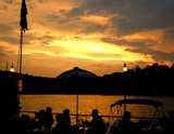 sunset over the diners columbus day