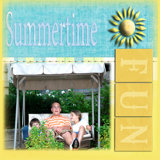 summertime fun kids in swing
