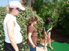 Caroline made the shot and the cheer could be heard throughout putt putt