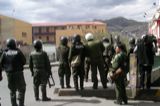 Riot police on the streets of La Paz