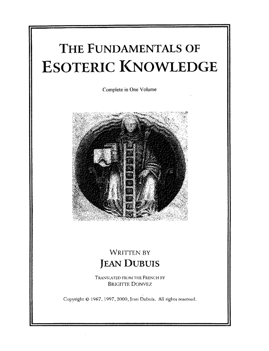 Fundamentals Of Esoteric Knowledge