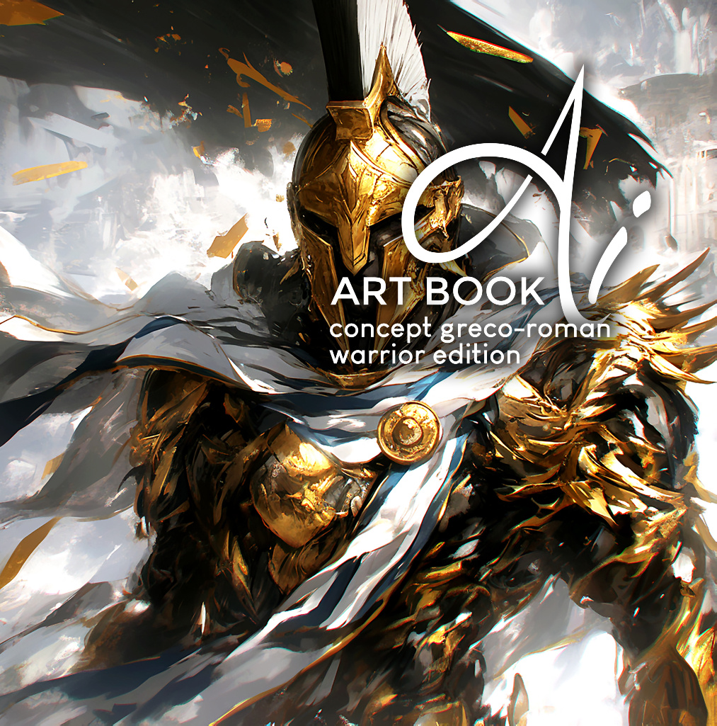 Ai Art Book concept greco-roman warrior edition