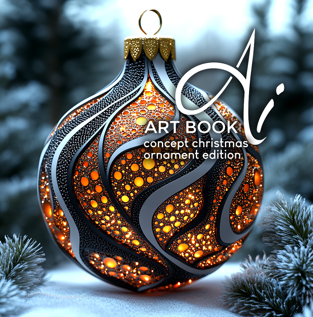 Ai Art Book concept christmas ornament edition