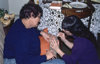 Becky doing her Mom's nails 1983
