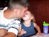 Daddy's kisses are the best