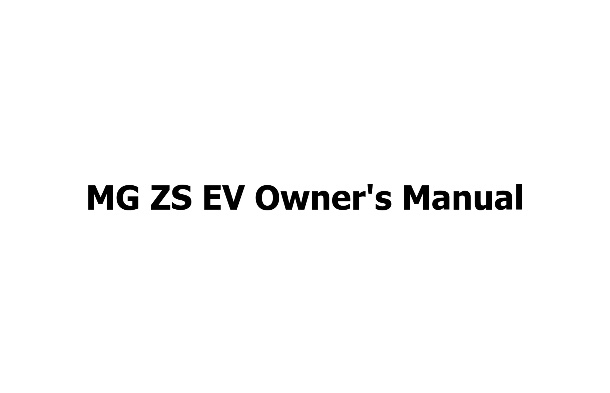 MG ZS EV Owner Manual